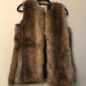 Zara faux fur vest